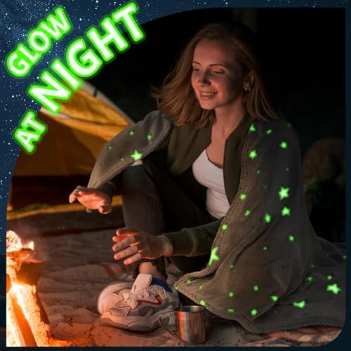 Glow in Dark Travel Blanket for Kids Boys Girls Airplane 40x60 Inches