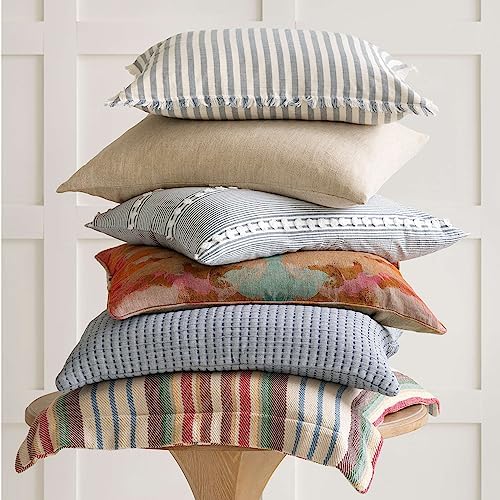 Pine Cone Hill Ranch Blanket Sham Euro Size Multi Stripe Design