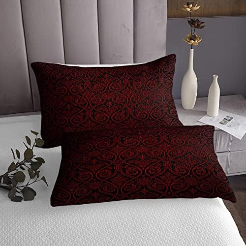 Erosebridal Red Black Ombre Gothic Bedspread Set