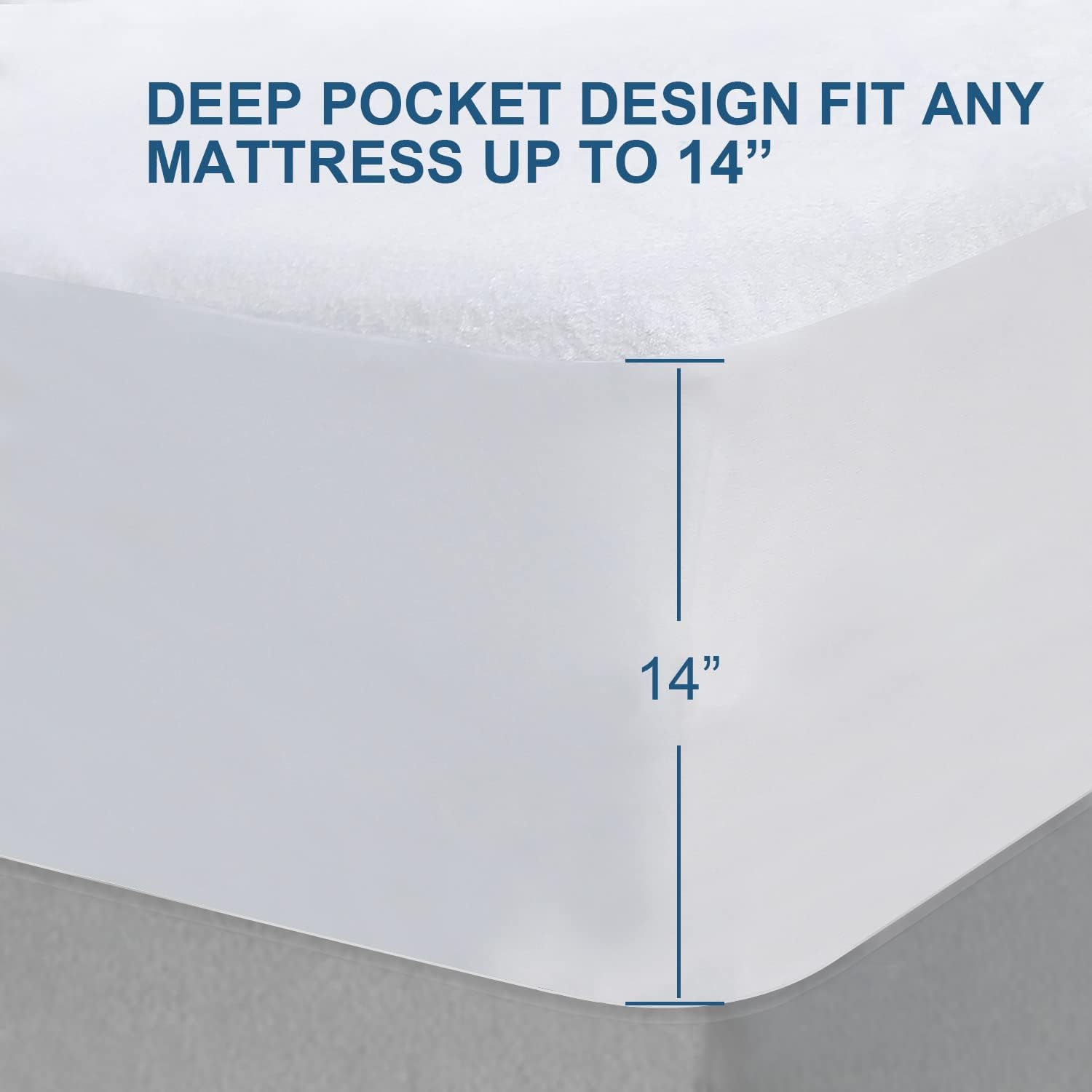 Moonsea Full Size Waterproof Mattress Protector with Elastic Skirt