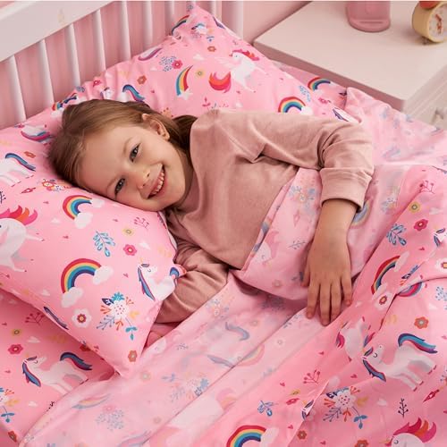 Joiedomi Kids Full Sheet Set Unicorn 4 Piece