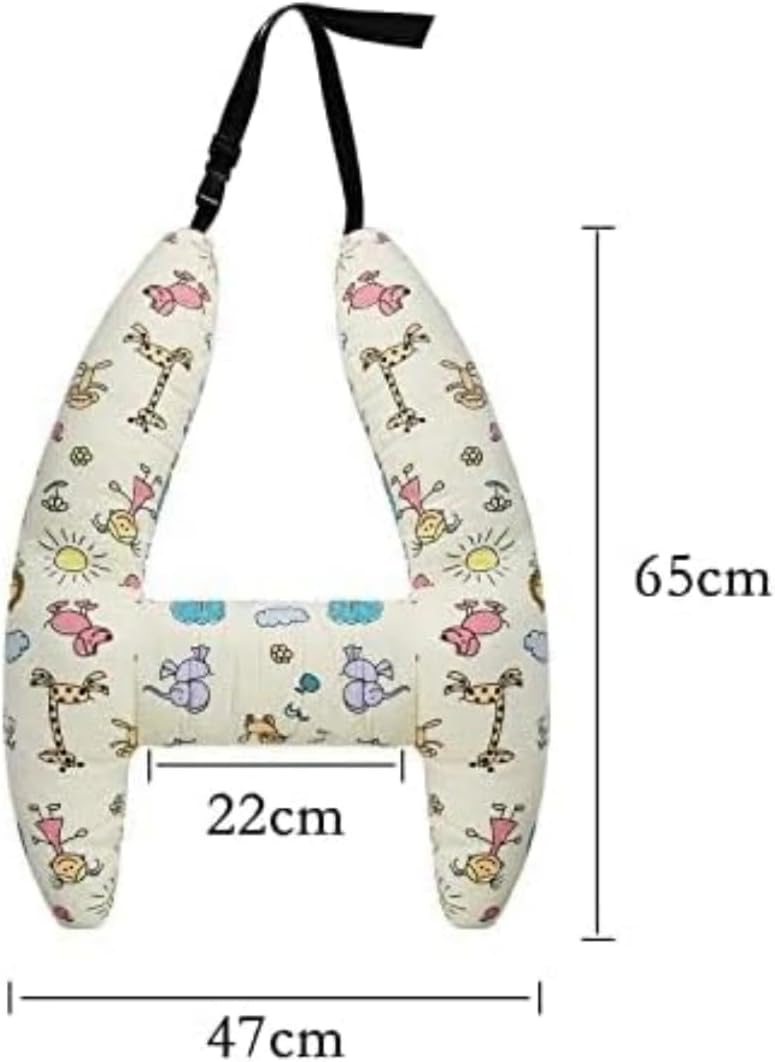 H-Shaped Travel Pillow for Kids and Adults with Headrest