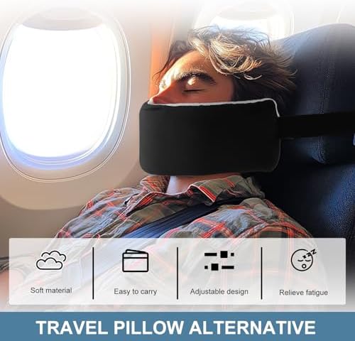 2PCS Travel Pillow Alternative with Adjustable Strap for Neck Support
