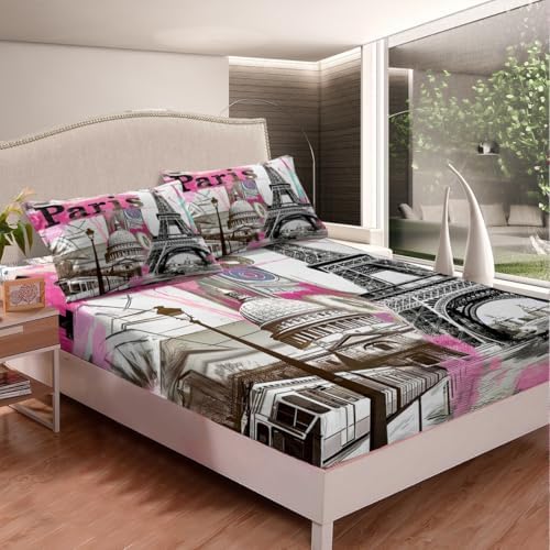 Manfei Eiffel Tower Kids Sheet Set 4PCS
