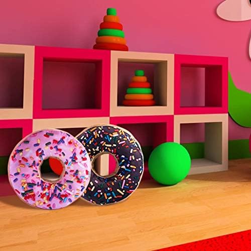 HYSEAS 14 Inch Pink Donut Throw Pillow 2 Pack
