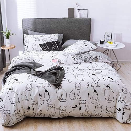 FenDie 20x26 Cotton Pillowcases Set of 2 Reversible Stars Design