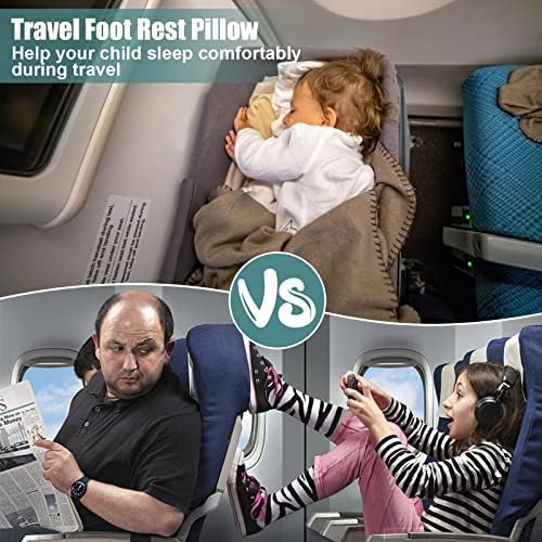 Eschen Inflatable Travel Foot Rest Pillow 2PK Grey