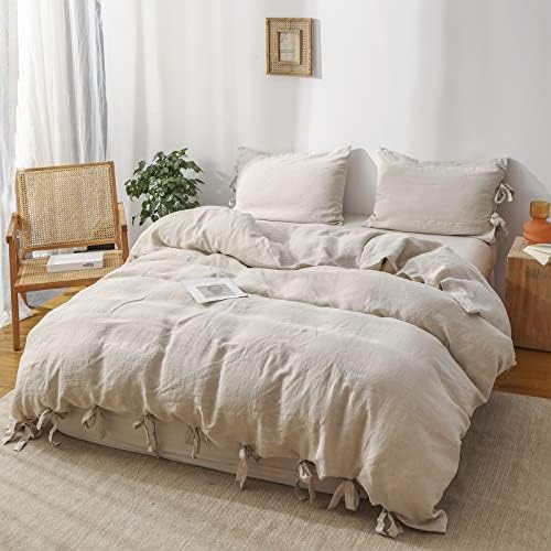 SimpleOpulence Linen Duvet Cover Set King Size