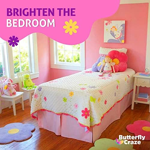 Butterfly Craze Daisy Floor Pillow - Pink 20 Inches