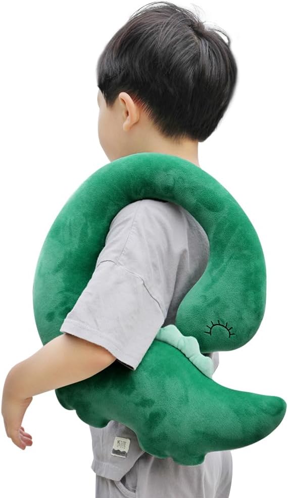 SIQITECHNO Plush Car Travel Pillow with Press to Sound