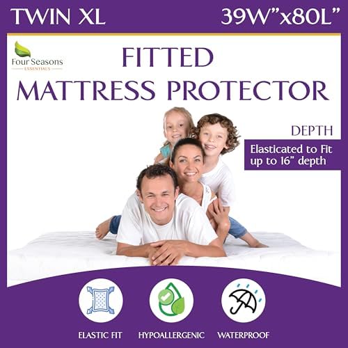 Twin XL Waterproof Mattress Protector - Fitted Sheet Style