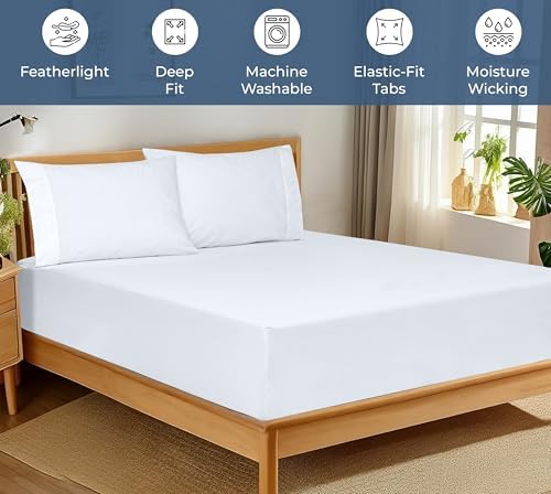 Royale Linens Organic Cotton Fitted Sheet - California King Size