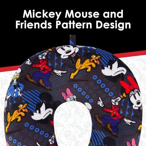 FUL Disney Mickey Mouse Travel Neck Pillow - Black 1