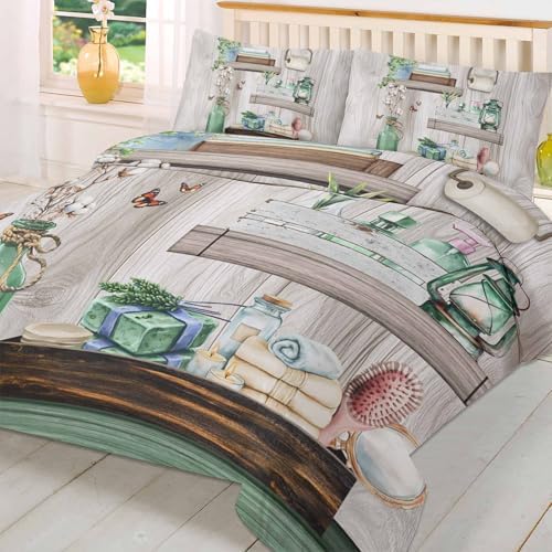 Boanket 3-Piece Duvet Cover Set with Zipper Farmhouse Style