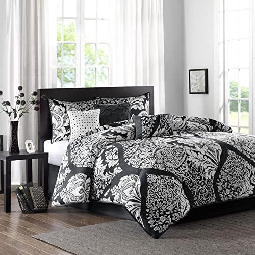 Madison Park Vienna Cotton Comforter Set 7 Piece Black
