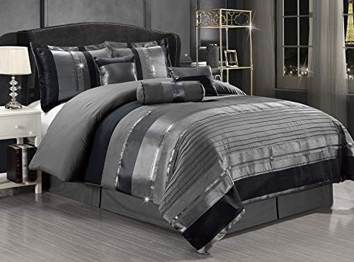 GrandLinen 7-Piece Cal King Size Chenille Bedding Set 1