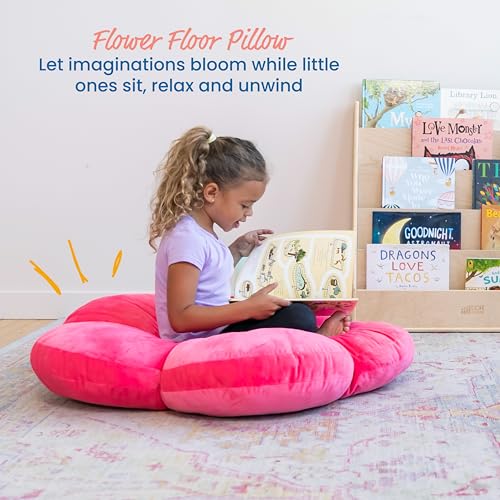 ECR4Kids SoftZone Flower Floor Pillow Bright Pink 1