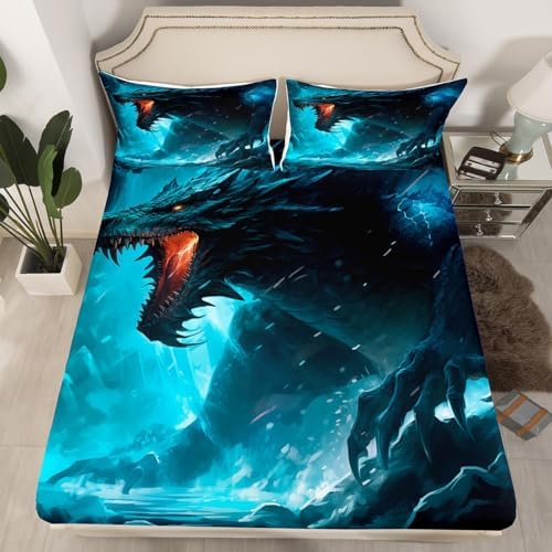 Feelyou Monster Bedding Set Kids 3D Animal Print King Size Sheets