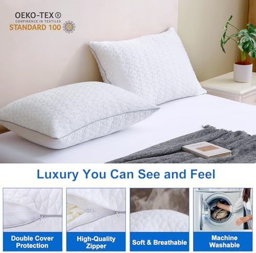 Seyfote Cooling Pillows Set of 2 Shredded Memory Foam 20 x 26