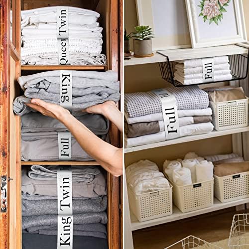 Oudain 8 Pcs Sheet Organizer Bands - Black