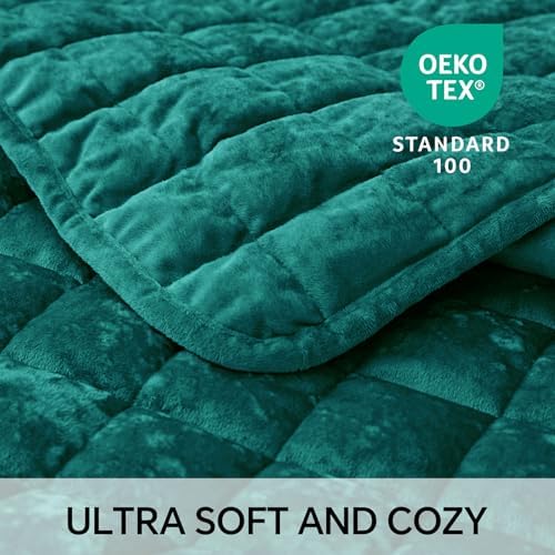BEDELITE Velvet Quilt Set Queen Size
