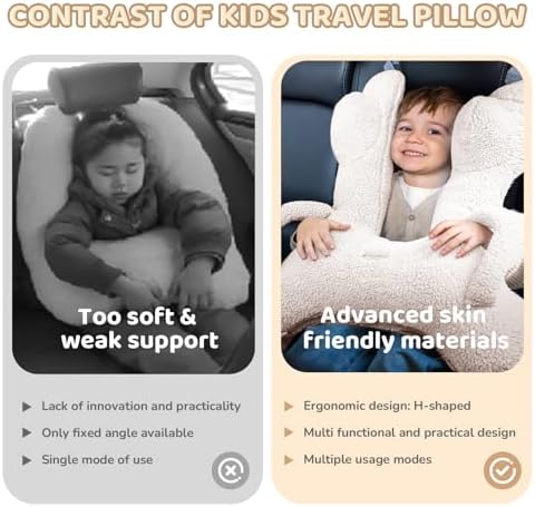 FLORICH Travel Pillow with Head and Body Support