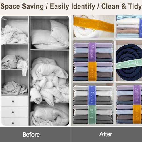 Siaomo Bed Sheet Organizer Bands - 4PCs Queen Size Purple