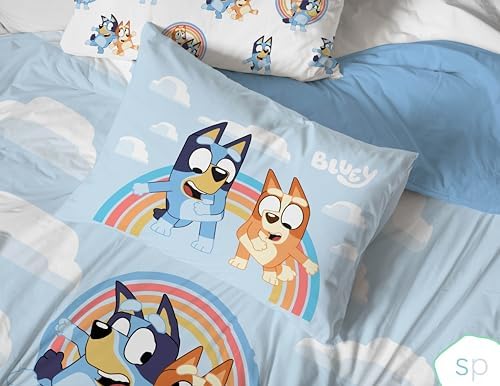 Saturday Park Bluey Rainbow Clouds Duvet Set