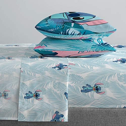 Jay Franco Disney Lilo Stitch Floral Fun Sheet Set - 4 Piece