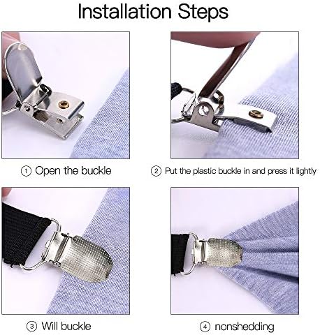 Goodtimes Adjustable Bed Sheet Clips for Mattress Sofa Recliner