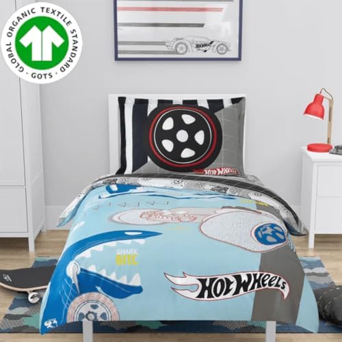 Franco Hot Wheels Kids Duvet Cover Set 2 Piece Twin