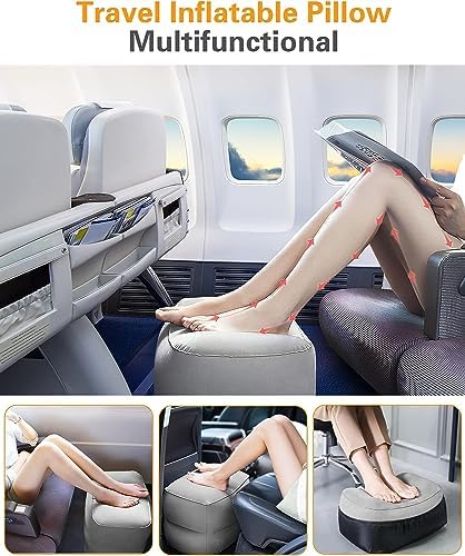Inflatable Foot Rest Pillow for Travel and Home Use