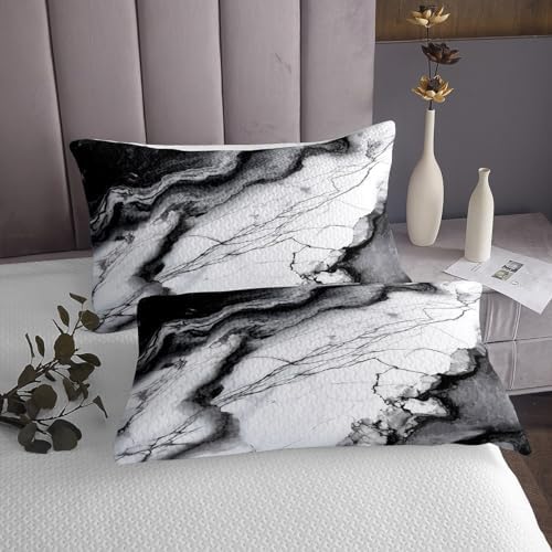 Manfei Marble Print Bedspread Twin Size 68x90