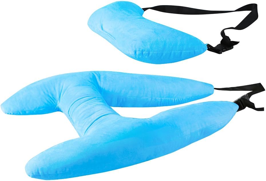 Plush Car Travel Pillow with Headrest for Adults and Kids