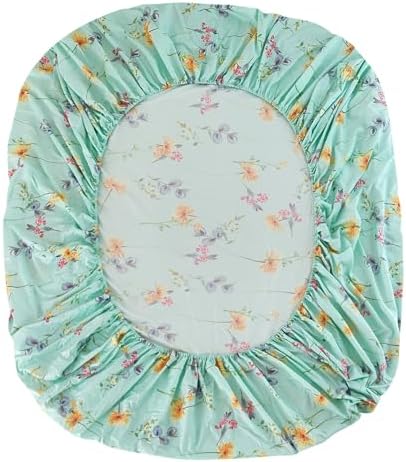 JSD Green Paisley Print Twin Sheet Set 3 Piece