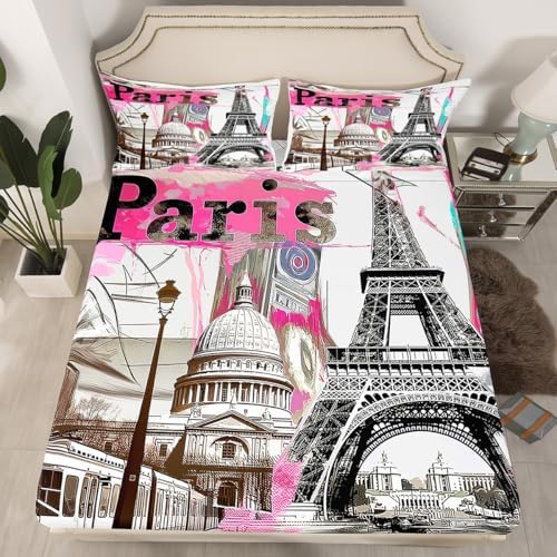 Manfei Eiffel Tower Kids Sheet Set 4PCS