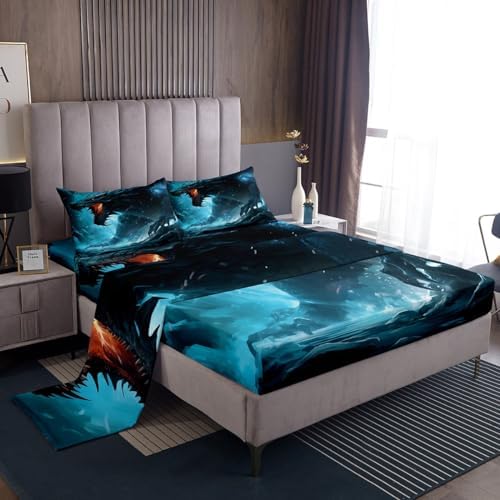 Feelyou Monster Bedding Set Kids 3D Animal Print King Size Sheets