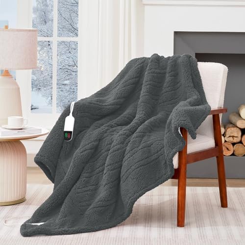 MAXEVE Heated Blanket 50x60 Inch Double Sided Sherpa