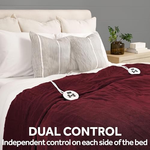 Sunbeam Royal Luxe Cabernet Heated Blanket - King 1