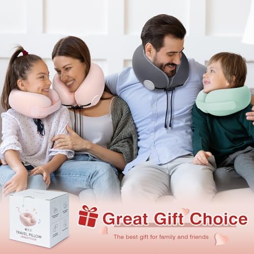 UrnexTour Kids Travel Pillow with Memory Foam and Washable Cover
