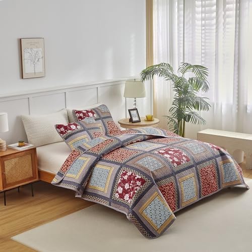 Flysheep 2 Piece Patchwork Quilt Set Twin Size