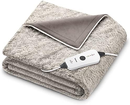 Beurer HD71N Heated Throw Blanket with 4 Temperature Settings