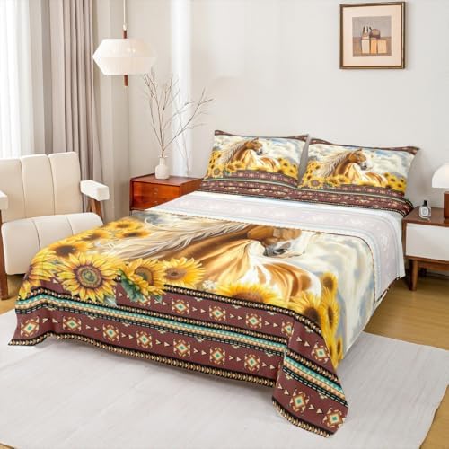 Jejeloiu King Size Aztec Bed Set for Kids