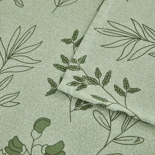 Usfivefam Green Floral Cal King Sheet Set 4PCS