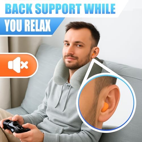 Point2Points Memory Foam Travel Pillow for Airplanes