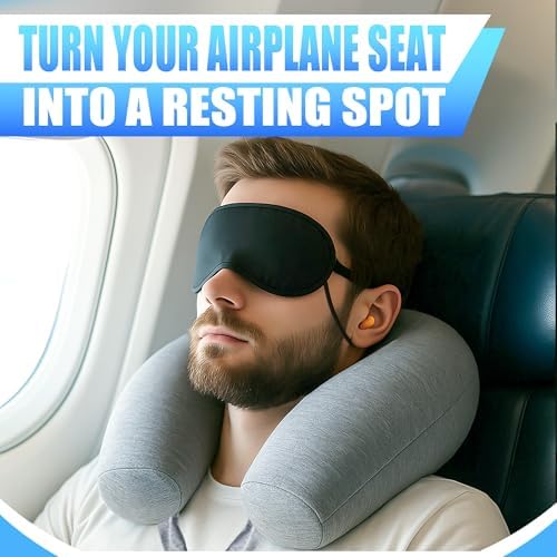 Point2Points Memory Foam Travel Pillow for Airplanes