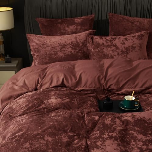 PHF Velvet Duvet Cover Set California King 3pcs