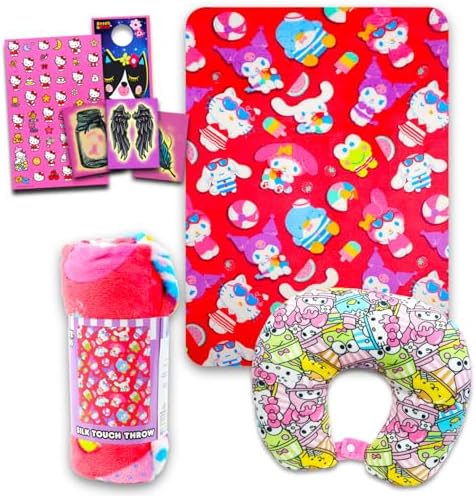 SANRIO Hello Kitty Travel Pillow and Blanket Set