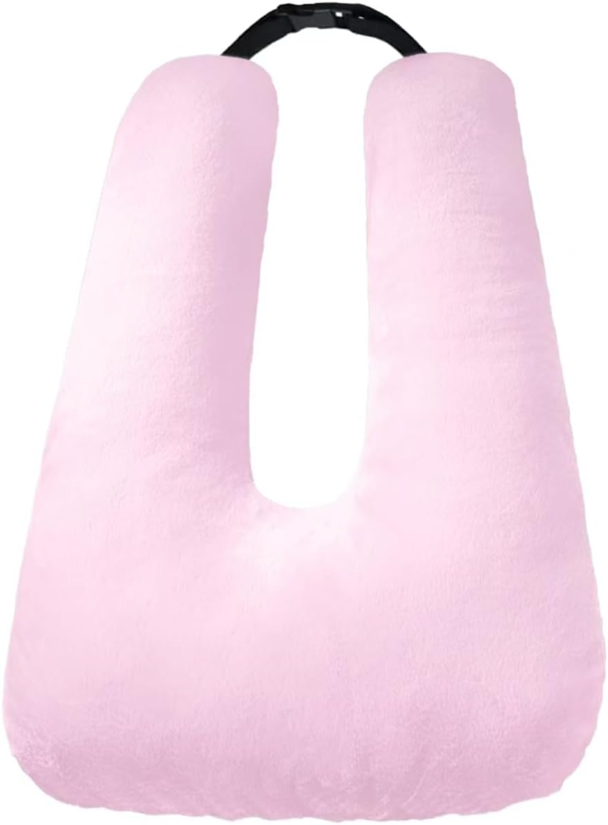 Travel Pillow for Car Sleeping Pink Adjustable