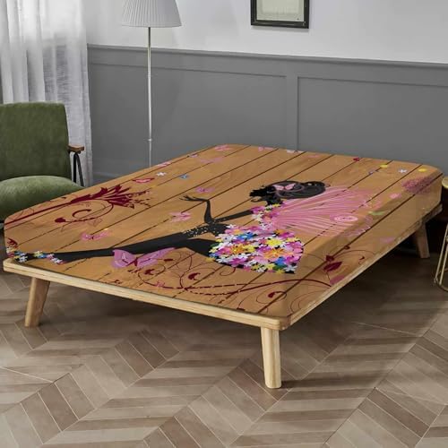 OIHVIM Girls Twin XL Floral Fitted Bed Sheet